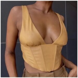 Zara mustard corset